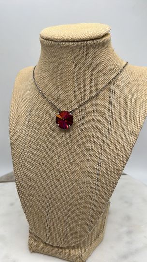 Pinkish-Red Crystal Necklace