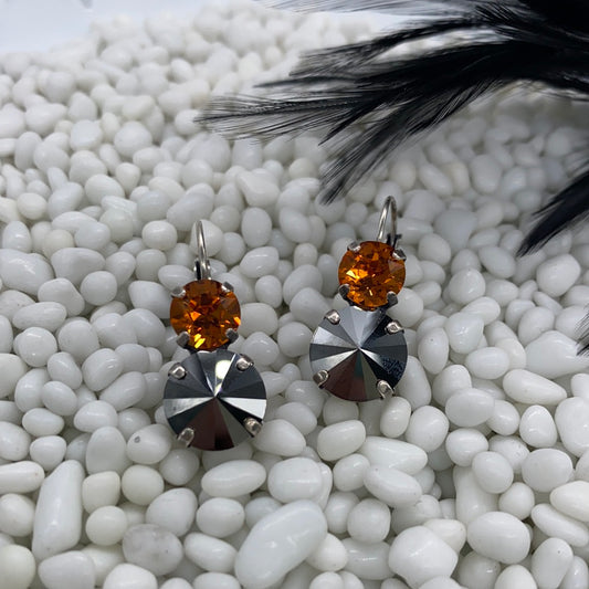 Orange & Black Earrings