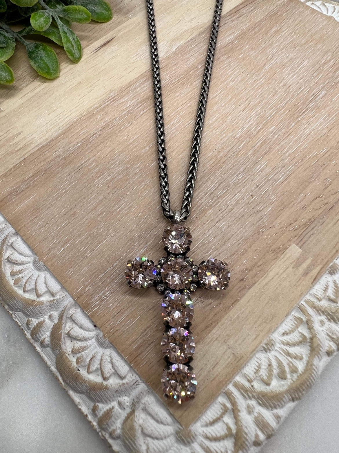 Silk Cross Necklace